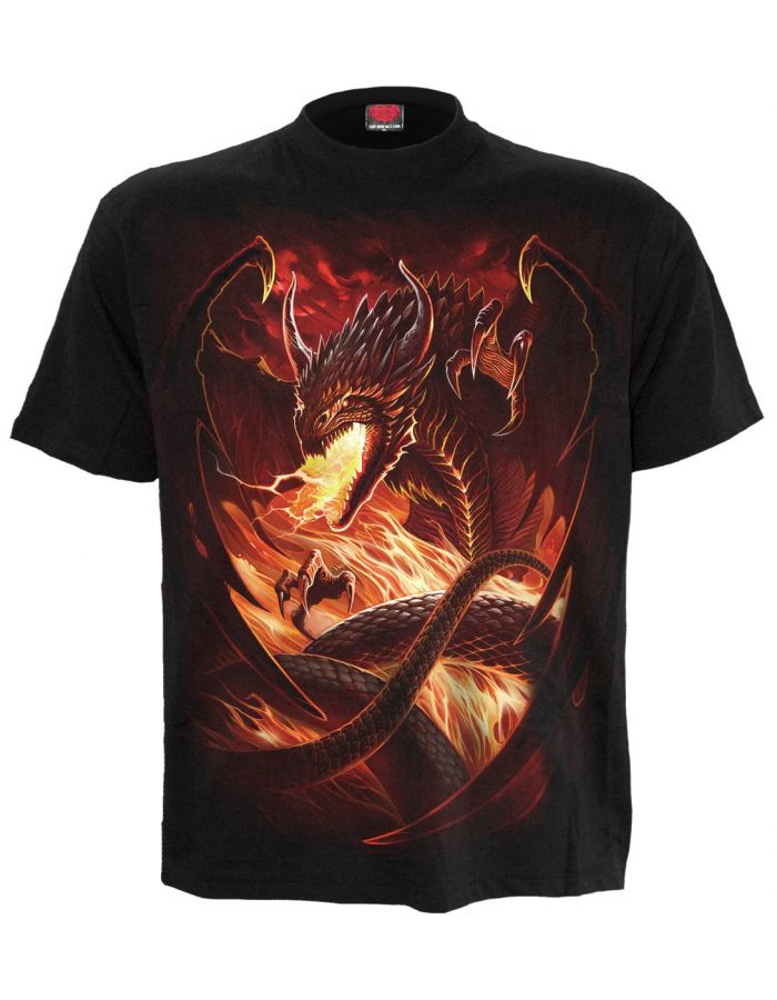 Dragons wrath, short sleeve unisex T-shirt - Spiral direct