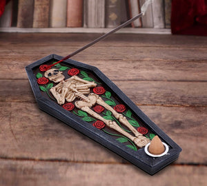 Rest in roses incense stick holder 21.5cm